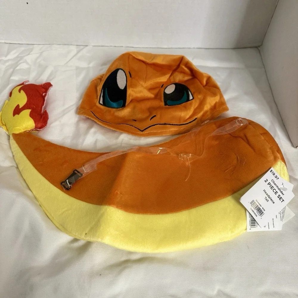 Charmander Adult Costume Accessory Kit NEW Pokemon Headpiece Tail Halloween